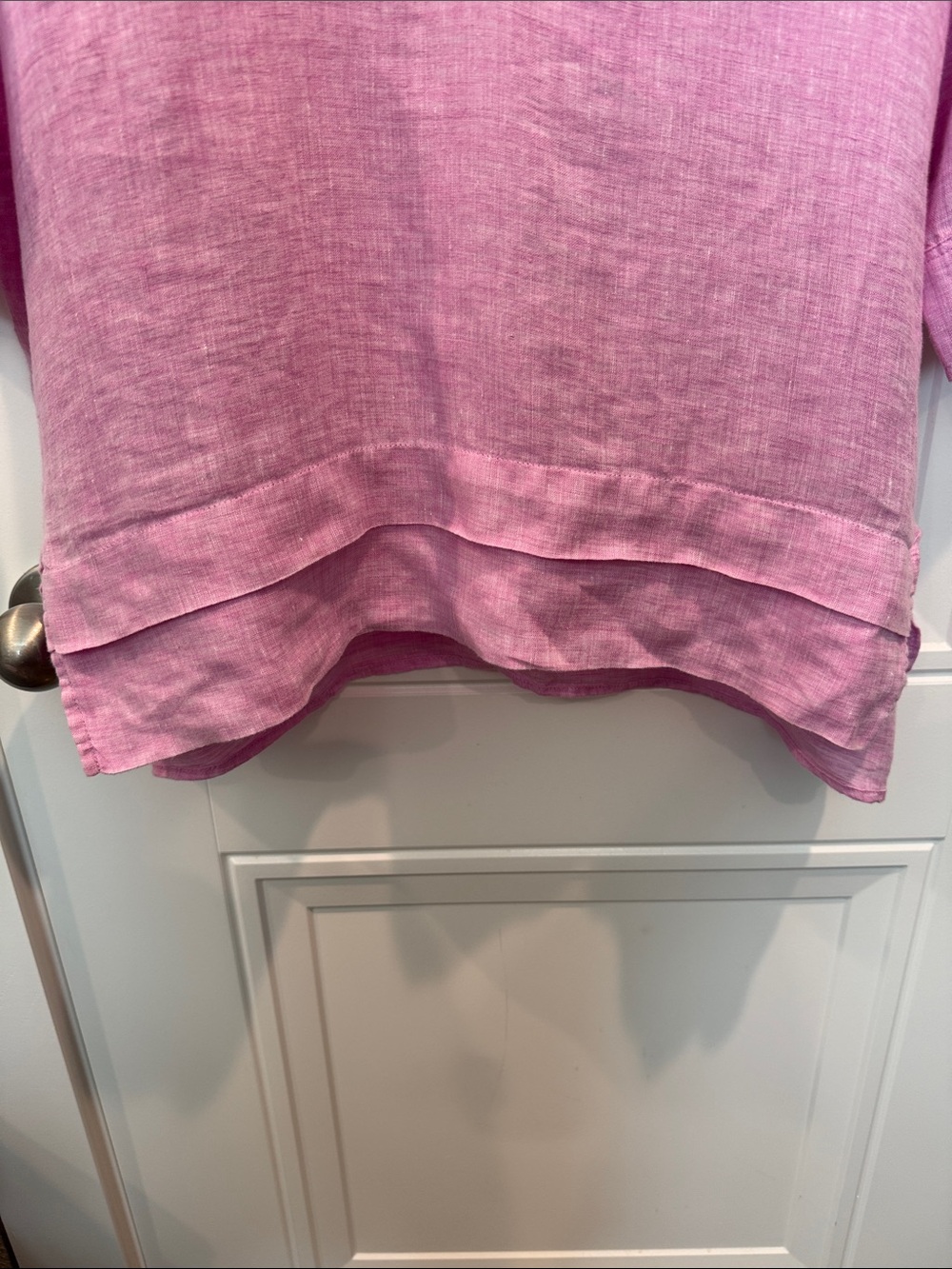 J. Jill Pink Linen Button-Front Tunic - Picture 3 of 6